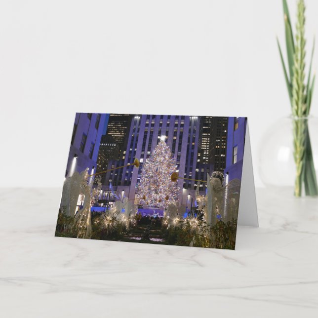 Rockefeller Center's Angels & Christmas Tree, NYC  Card (Front)