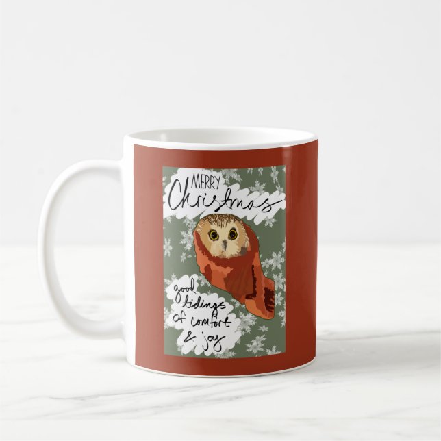 Rockefeller Christmas Owl Coffee Mug (Left)