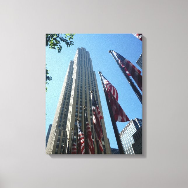 rockefeller flags canvas print (Front)