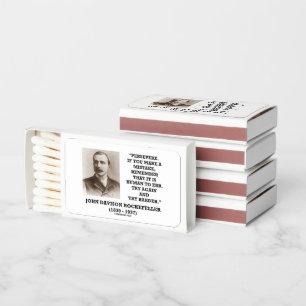Rockefeller Persevere It Is Human To Err Try Again Matchboxes