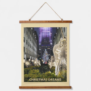 Rockefeller Plaza Christmas NYC Hanging Tapestry