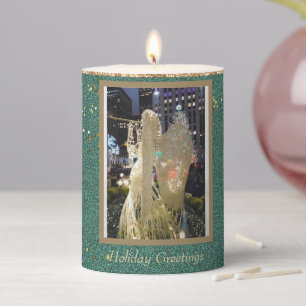 Rockefeller Plaza Christmas NYC Pillar Candle