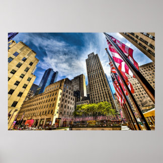 Rockefeller Plaza, July 4th, 2010 Poster