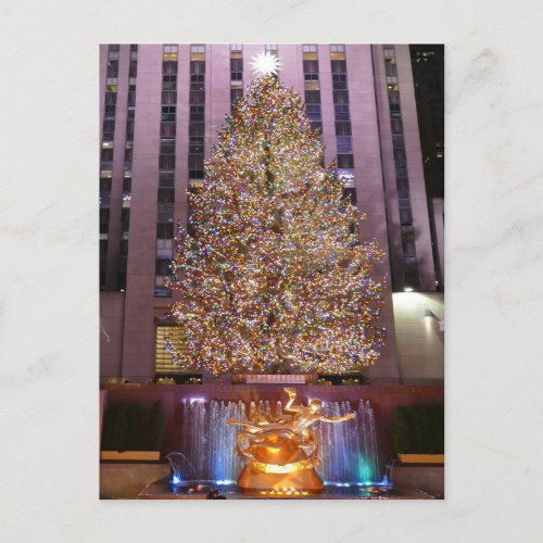 Rockefeller Plazas Christmas Tree _ postcard