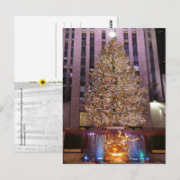 Rockefeller Plaza's Christmas Tree - postcard