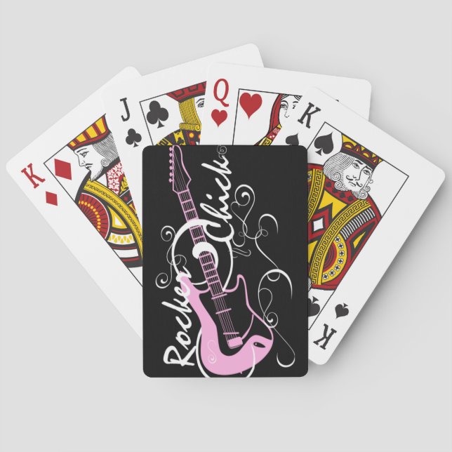 Rocker Chick Guitar Playing Cards (Back)