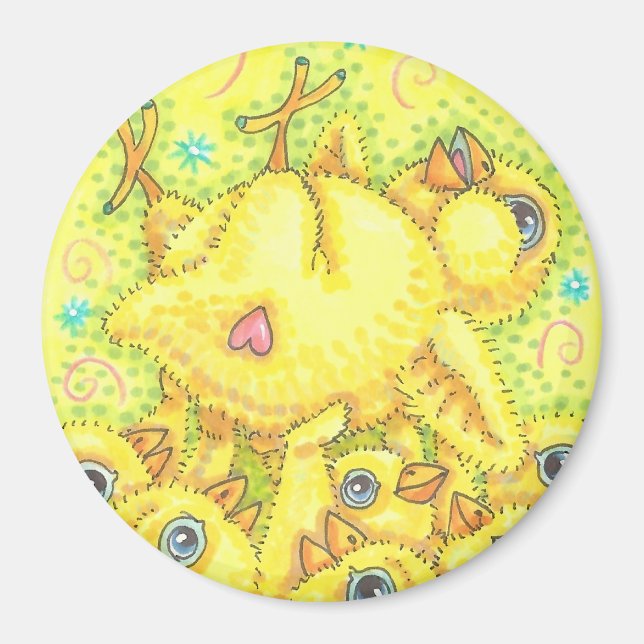 ROCKER CHICK MOSH PIT MAGNET Round *Customize (Front)