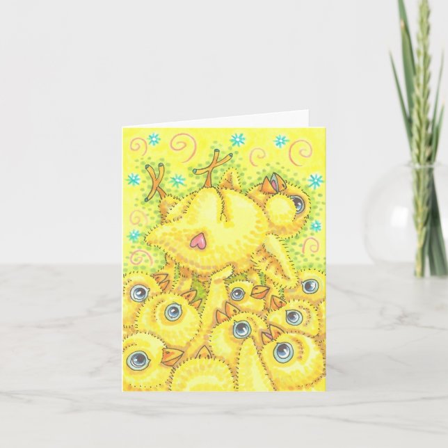 ROCKER CHICK, SPRING MOSH PIT NOTE CARD Blank (Front)