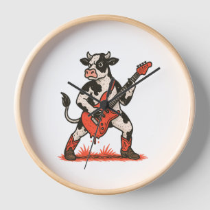 Rocker Cow , Cow Playing Guitar Clock