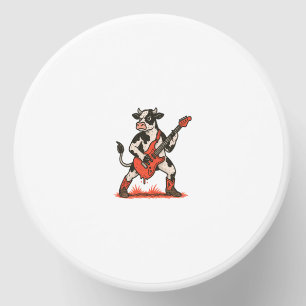 Rocker Cow PNG, Cow Playing Guitar Mini Candle Favors