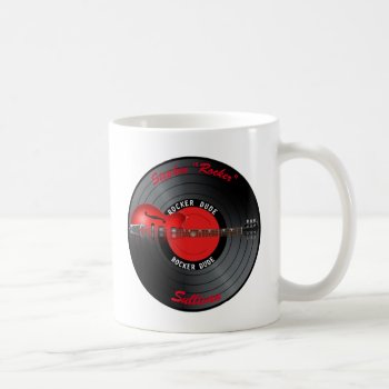 Rocker Dude Guitar Record Name Coffee Mug by oldrockerdude at Zazzle