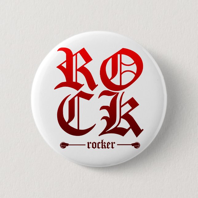 Rocker - Emo Alternative Grunge Rock Punk Scene Button (Front)