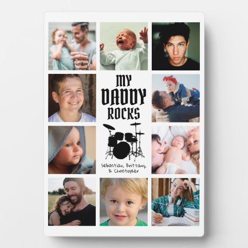 Rocker Father  My Daddy Rocks Photo Plaque