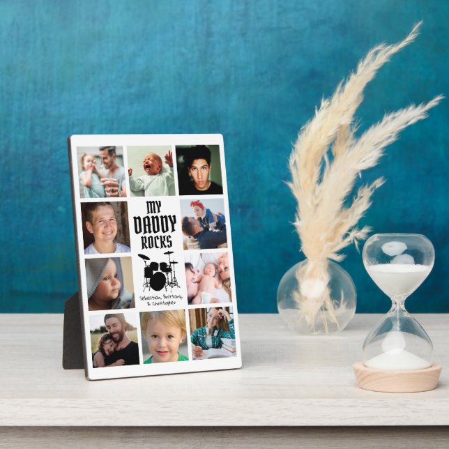 Rocker Father | My Daddy Rocks Photo Plaque (Side)