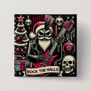 Rocker father xmas  button
