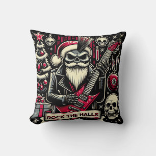 Rocker father xmas throw pillow