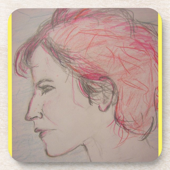 Rocker Girl Beverage Coaster (Front)