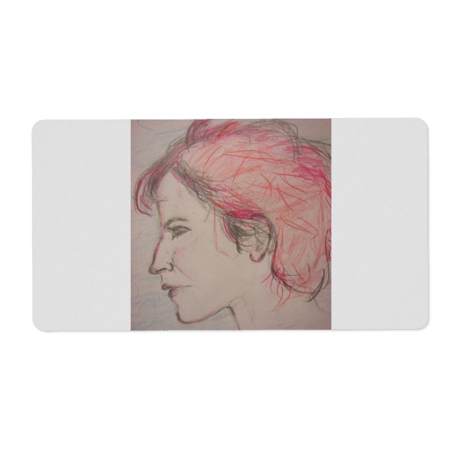rocker girl portrait label (Front)