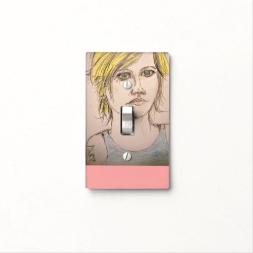 Rocker Girl with Tattoo Light Switch Cover