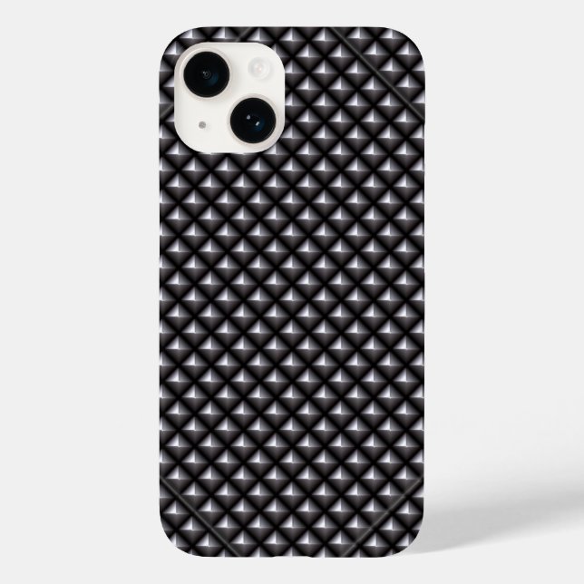 Rocker Industrial Steel Checkered Diamonds Case-Mate iPhone Case (Back)