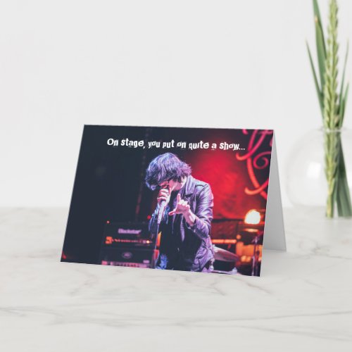 Rocker lead singer birthday card