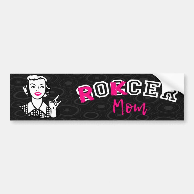 Rocker Mom Bumper Sticker (Front)