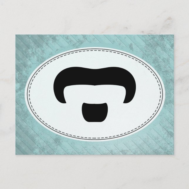 Rocker Mustache Postcard (Front)