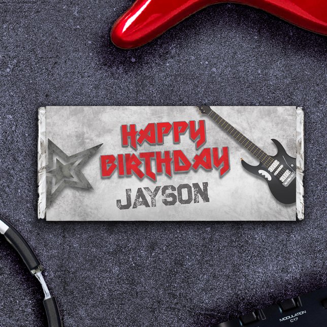 Rocker - Rockstar  Hershey Bar Favors (Rocker - Rockstar Hershey Bar Favors)