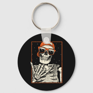 Rocker Skeleton Hand Rock On Costume Fun Halloween Keychain