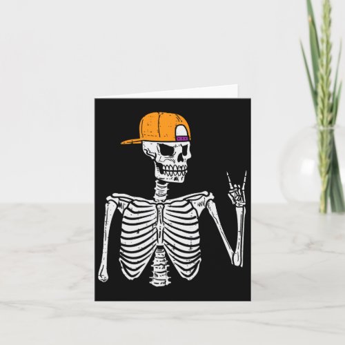 Rocker Skeleton Rock Hand Sign Halloween Costume M Card