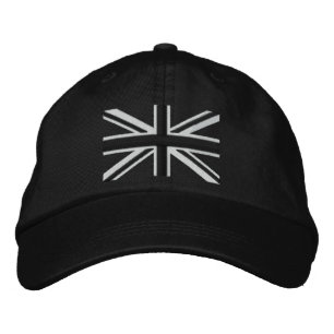 Rocker Union Jack Flag England Swag Embroidery Embroidered Baseball Cap
