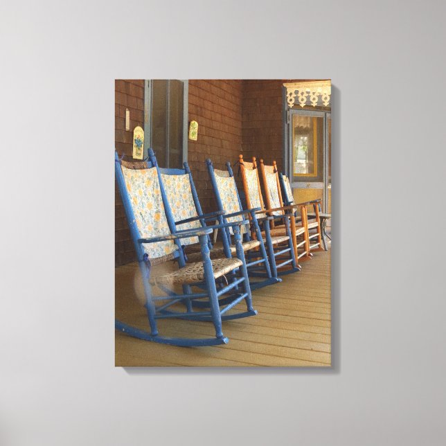Rockers in a Row - Martha's Vineyard Canvas Print (Front)