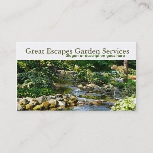 Rockery Water Garden Business Card Template