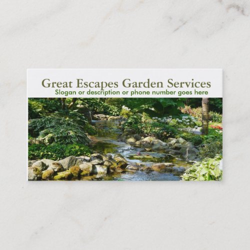 Rockery Water Gardening Landscaper Business Business Card