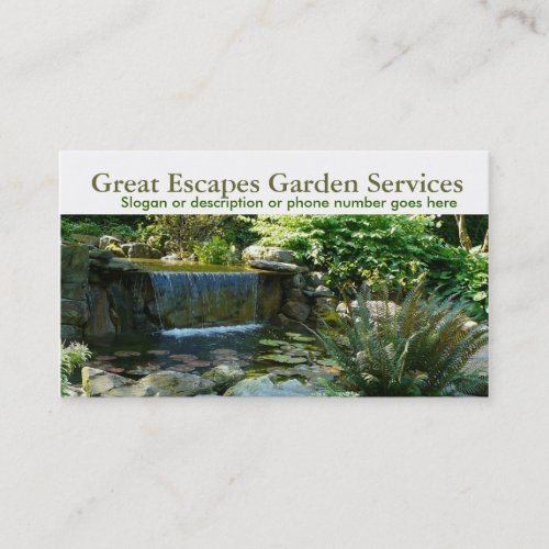 Rockery Water Gardening Landscaper Business Business Cards