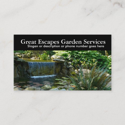 Rockery Water Gardening Landscaper Business Business Card