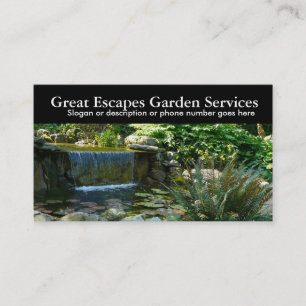 Rockery Water Gardening Landscaper Business Card