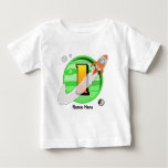 Rocket 1st Birthday Custom Baby T-Shirt