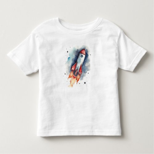 Rocket and Stars  Toddler T_shirt