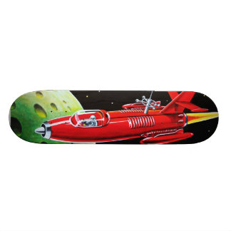 rocket art skateboard deck