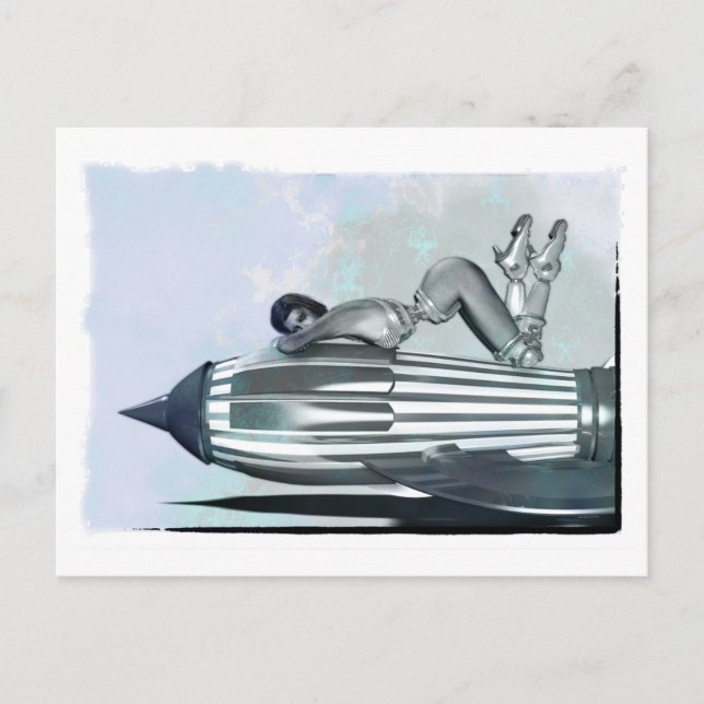 Rocket Babe Postcard (Front)