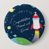 Rocket Baby Shower Bottle Spaceship Outer Space