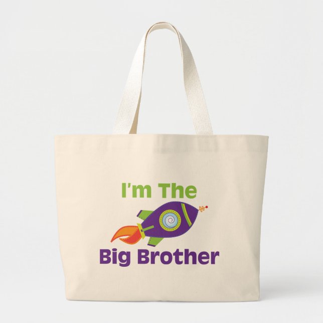 Rocket Big Bro Large Tote Bag (Front)