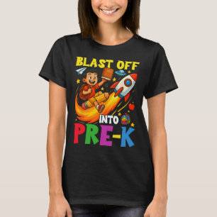 Rocket Blast Off Into Pre-k Funny Back To School T-Shirt
