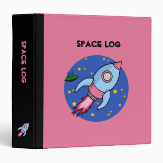 Rocket blue pink Binder