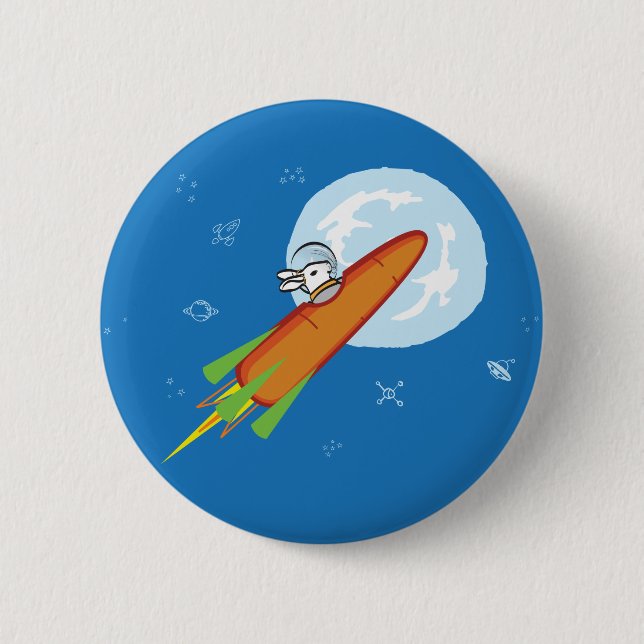 ROCKET BUN PINBACK BUTTON (Front)
