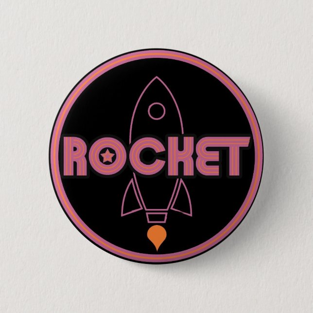 Rocket Button! Pinback Button (Front)