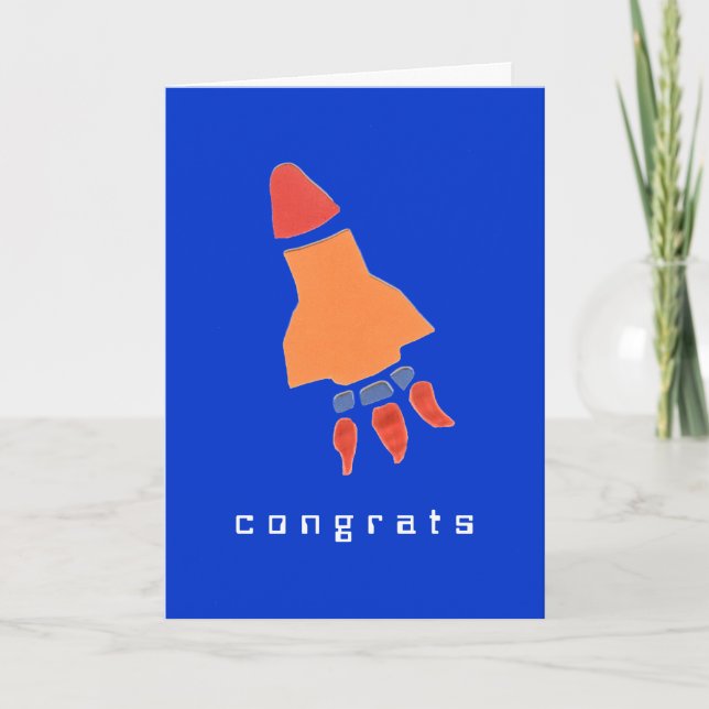 Rocket congratulations card (Front)