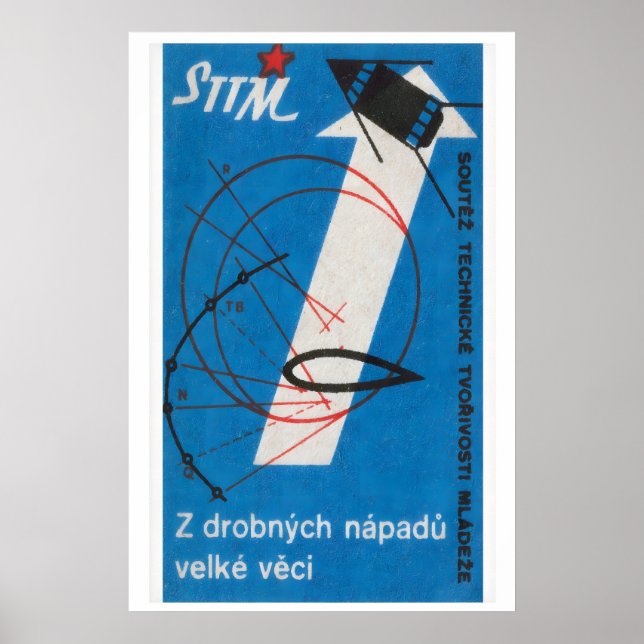 Rocket Czechoslovakia 1960s-70s Matchbox Label Poster (Front)
