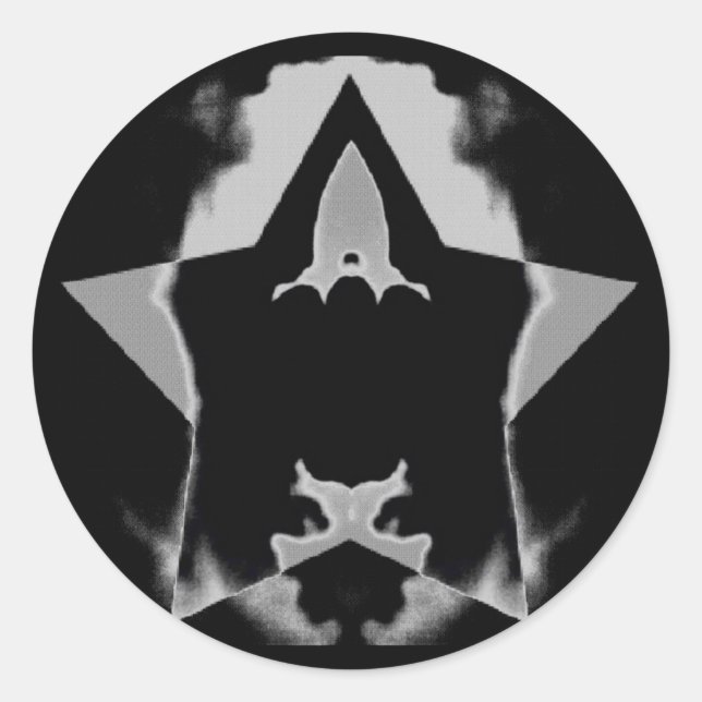 Rocket Design Classic Round Sticker (Front)